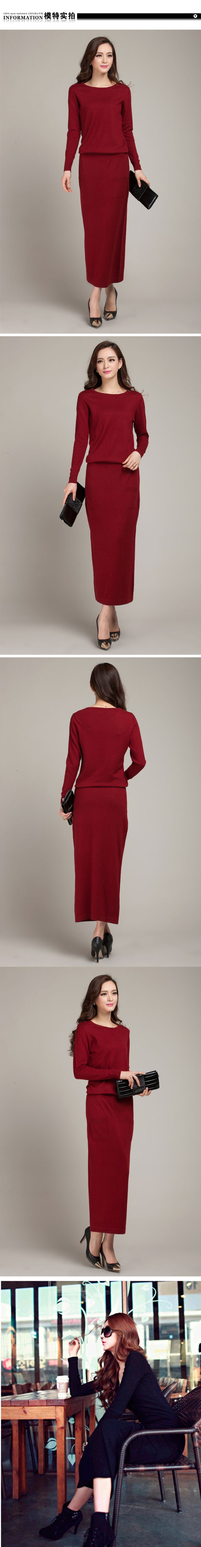 2018-new-spring-and-autumn-female-o-neck-cashmere-sweater-one-piece-dress-casual-solid-sheath-women--32638568884