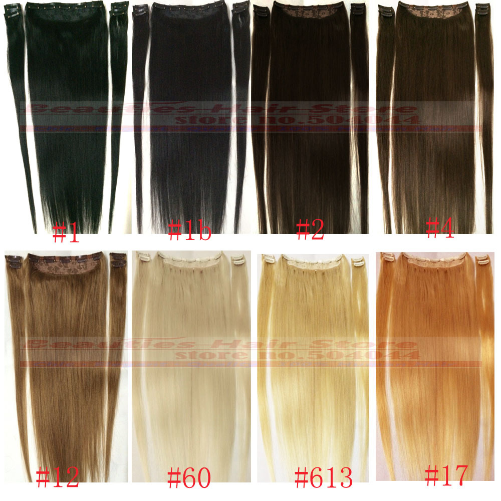 22-colors-16quot-28quot-100-Brazilian-Bemy-Human-Hair-Clips-Inon-Hair-Extensions-1-Jet-Black-5pcs-Se-2039187646