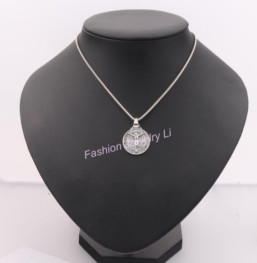 24x21mm-Antique-Silver-Saint-Jesu-Benedict-Nursia-Patron-Medal-Crucifix-Cross-Religious-Pendant-Neck-32651187264