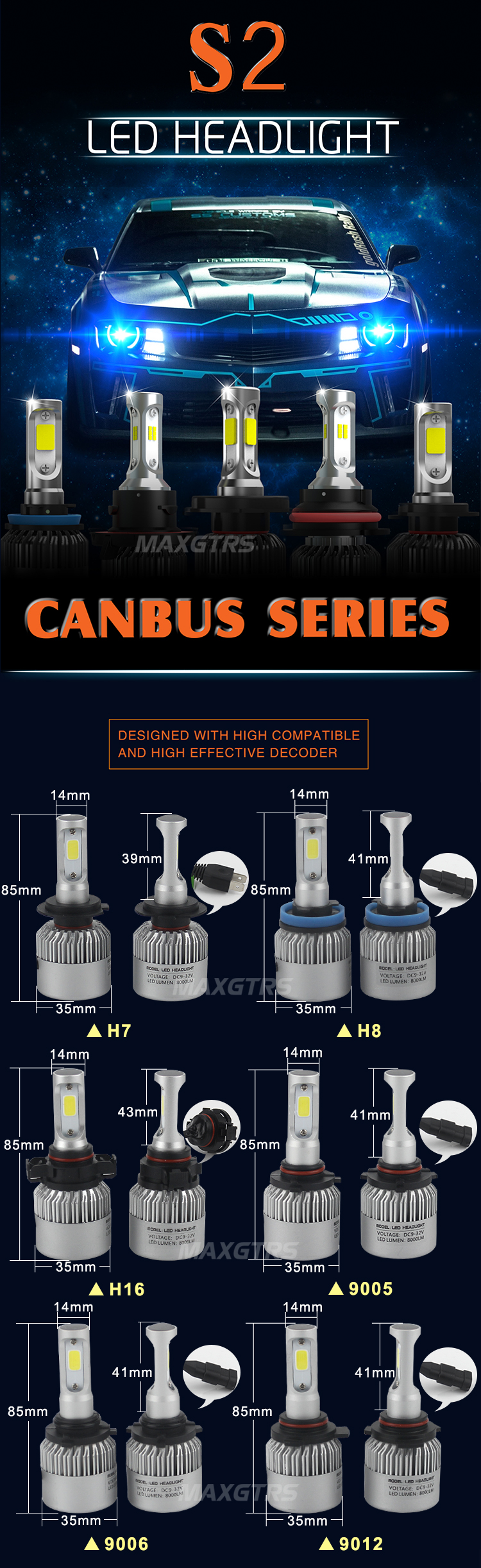 2x-H7-H8-H11-9005-9006-9012-H16-HB3-8000Lm-CREE-Chip-CSP-COB-Led-72W-Car-Headlight-Light-Bulb-Canbus-32717833134