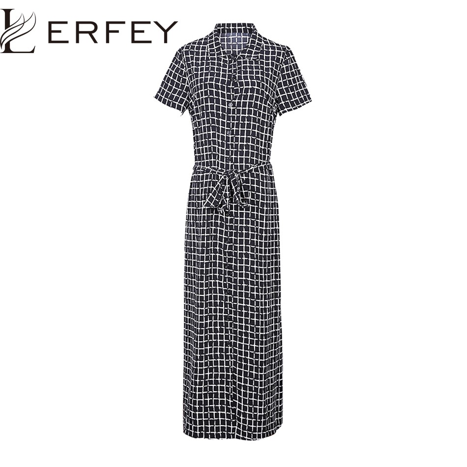 4XL-5XL-Women-Summer-Big-Size-Dress-Casual-Plaid-Button-Dresses-Long-Loose-Sashes-Work-Office-Dresse-32691425150