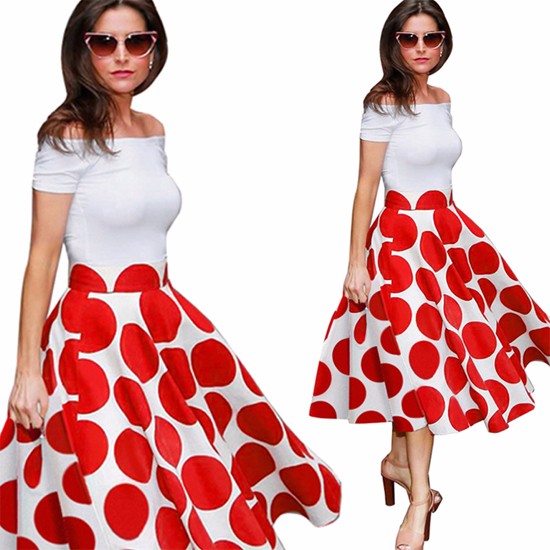 50s-60s-Vintage-Polka-Dot-Rockabilly-Swing-Pin-Up-Tunic-Women-Slash-Neck-Off-The-Shoulder-Summer-A-l-32714262283