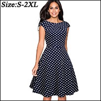 50s-60s-Vintage-Polka-Dot-Rockabilly-Swing-Pin-Up-Tunic-Women-Slash-Neck-Off-The-Shoulder-Summer-A-l-32714262283