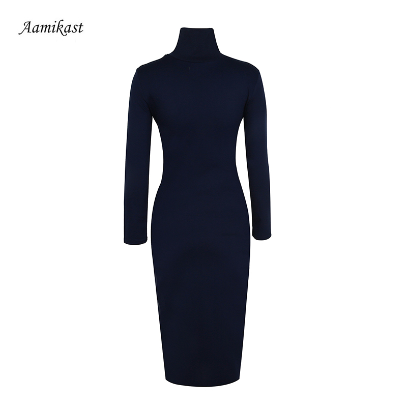 AAMIKAST-New-Fashion-Women-Elegant-Turtleneck-Full-Sleeve-Solid-Party-Stretch-Bodycon-Pencil-Sexy-Dr-1447812534