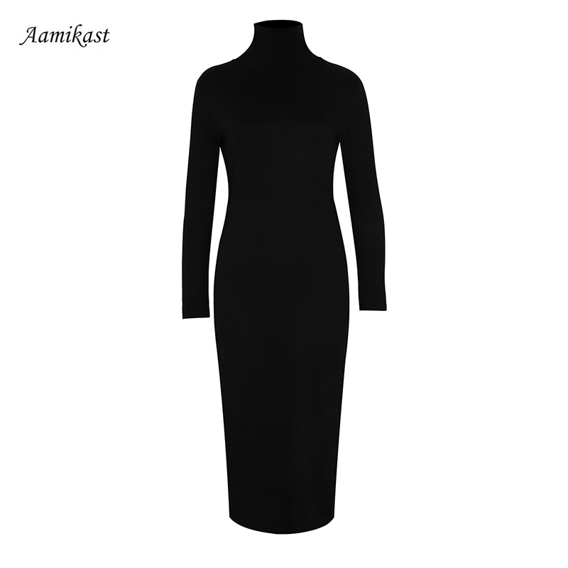 AAMIKAST-New-Fashion-Women-Elegant-Turtleneck-Full-Sleeve-Solid-Party-Stretch-Bodycon-Pencil-Sexy-Dr-1447812534