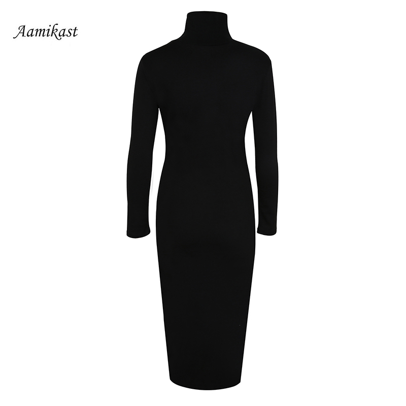 AAMIKAST-New-Fashion-Women-Elegant-Turtleneck-Full-Sleeve-Solid-Party-Stretch-Bodycon-Pencil-Sexy-Dr-1447812534