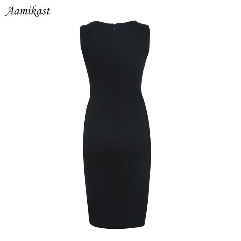 AAMIKAST-Summer-Dress-Classical-Noble-O-neck-Sleeveless-Knee-length-Stretch-Slim-Pencil-Party-Women--1485494164