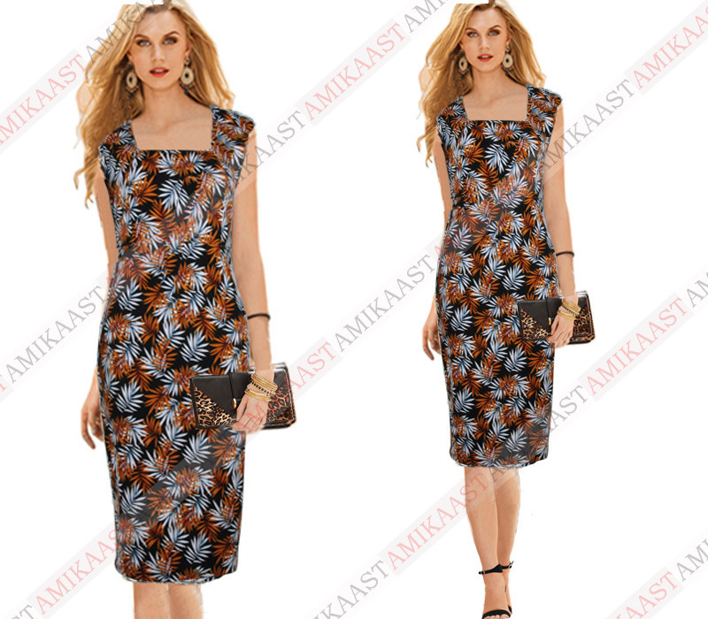 Aamikast-Womens-Elegant-Summer-Ruched-Draped-Floral-Flower-Printed-Tunic-Casual-Party-Bodycon-Fitted-32361036863