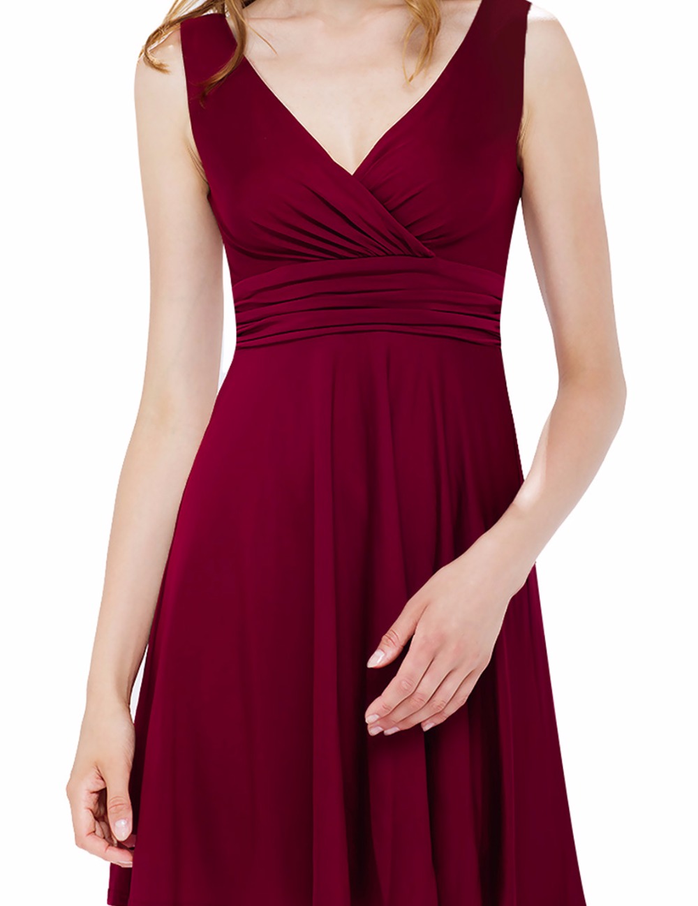 Alisa-Pan-Hot-Sale-Summer-Casual-Dress-V-neck-Sleeveless-A-line-Burgundy-Navy-Royal-Blue-Green-Black-32662191276