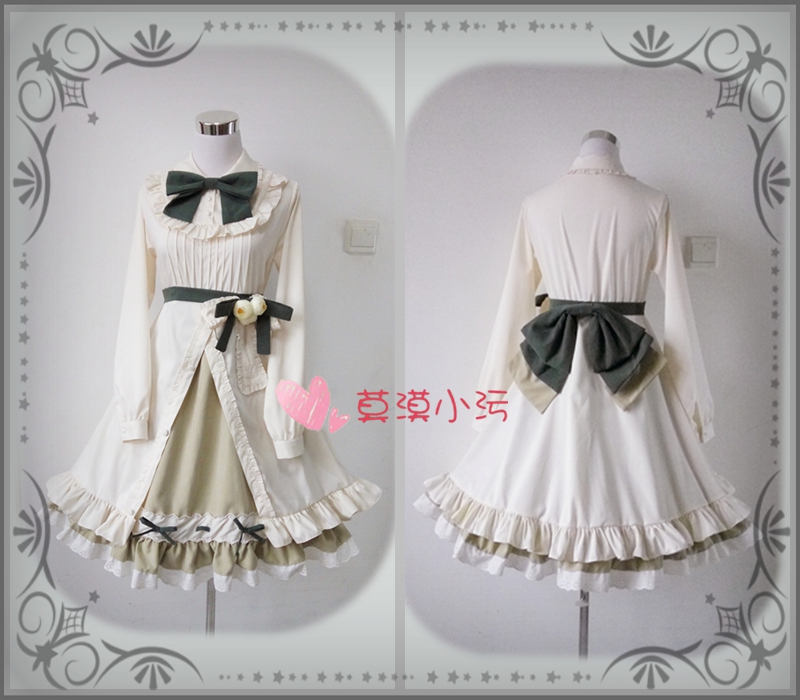 Anime-Card-Captor-Sakura-Cosplay-Style-Lolita-Dress-Sakura-amp-Tomoyo-Beige-amp-Purple-Knee-Length-C-32777958813