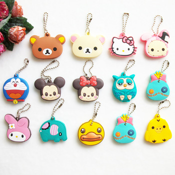 Anime-Cat-Key-Cap-Silicone-Minion-Key-Chain-Women-Bag-Charm-Key-Holder-Stitch-Key-Ring-Owl-Keychain--32625910388