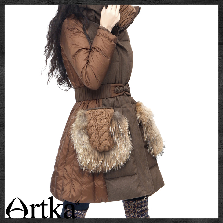 Artka-Women39S-Winter-Vintage-Double-Layer-Full-Sleeve-Zipper-Patchwork-Wide-Waisted-Medium-Long-Lan-32720712140