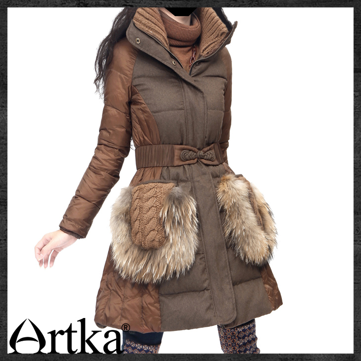 Artka-Women39S-Winter-Vintage-Double-Layer-Full-Sleeve-Zipper-Patchwork-Wide-Waisted-Medium-Long-Lan-32720712140