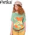 Artka-Women39s-2015-Autumn-New-Bohemia-Style-Square-Collar-Embroidery-Decoration-Dress-Slim-Cotton-D-32417838398