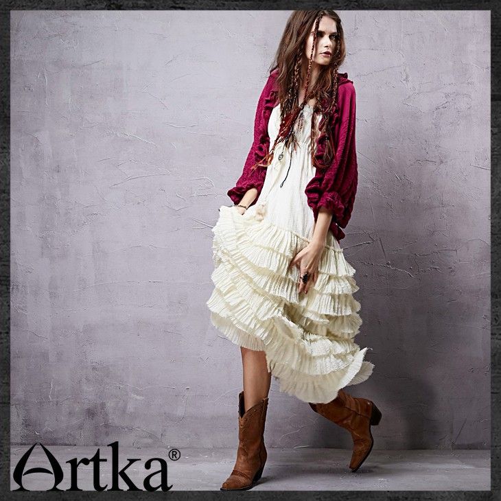 Artka-Women39s-2015-Mexico-Summer-New-Vintage-Lace-Decoration-Patchwork-Elegant-Dress-Sleeveless-Cot-32434942556