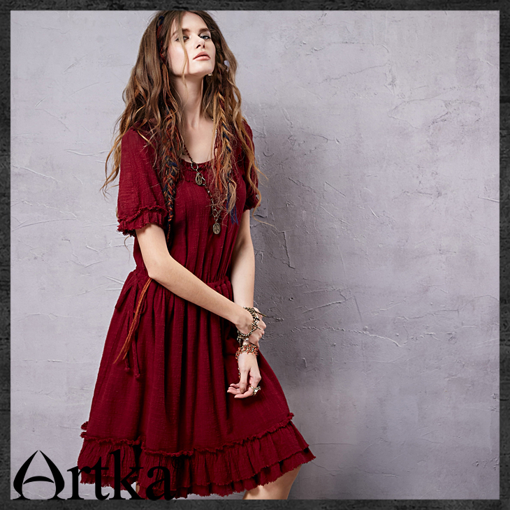 Artka-Women39s-Retro-Ethnic-Red-Dress-2015-Cool-Summer-New-Arrival-Vintage-Lady-Cotton-Dresses-Slim--32349509419