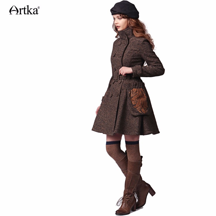 Artka-Women39s-Winter-New-Vintage-Turn-down-Collar-Long-Sleeve-Long-Woolen-Coat-Belted-Wool-Outerwea-32700105213