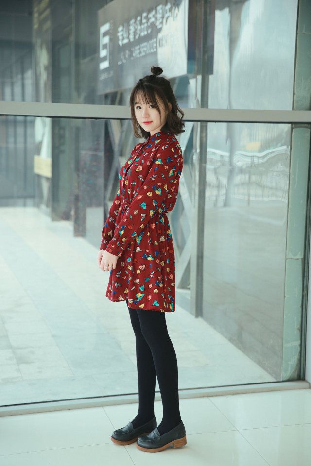 Asia-College-Fresh-Loose-Bohemian-Dress-Colorful-Leaf-Printting-Chiffon-Long-Sleeves-Bottoming-Dress-32722284445