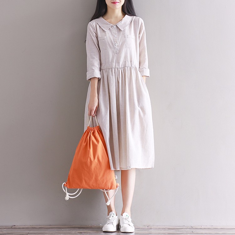 Autumn-Dress-Stripped-Print-Cotton-Linen-Dress-Long-Sleeve-Causal-Loose-dress-Blue-Beige-Dresses--Si-32762586182