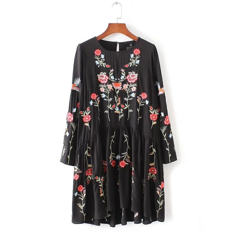 Autumn-Fashion-Brand-Floral-Embroidered-Dress-Women-Round-Neck-Long-Sleeve-Vintage-Black-Dress-Vesti-32713324822