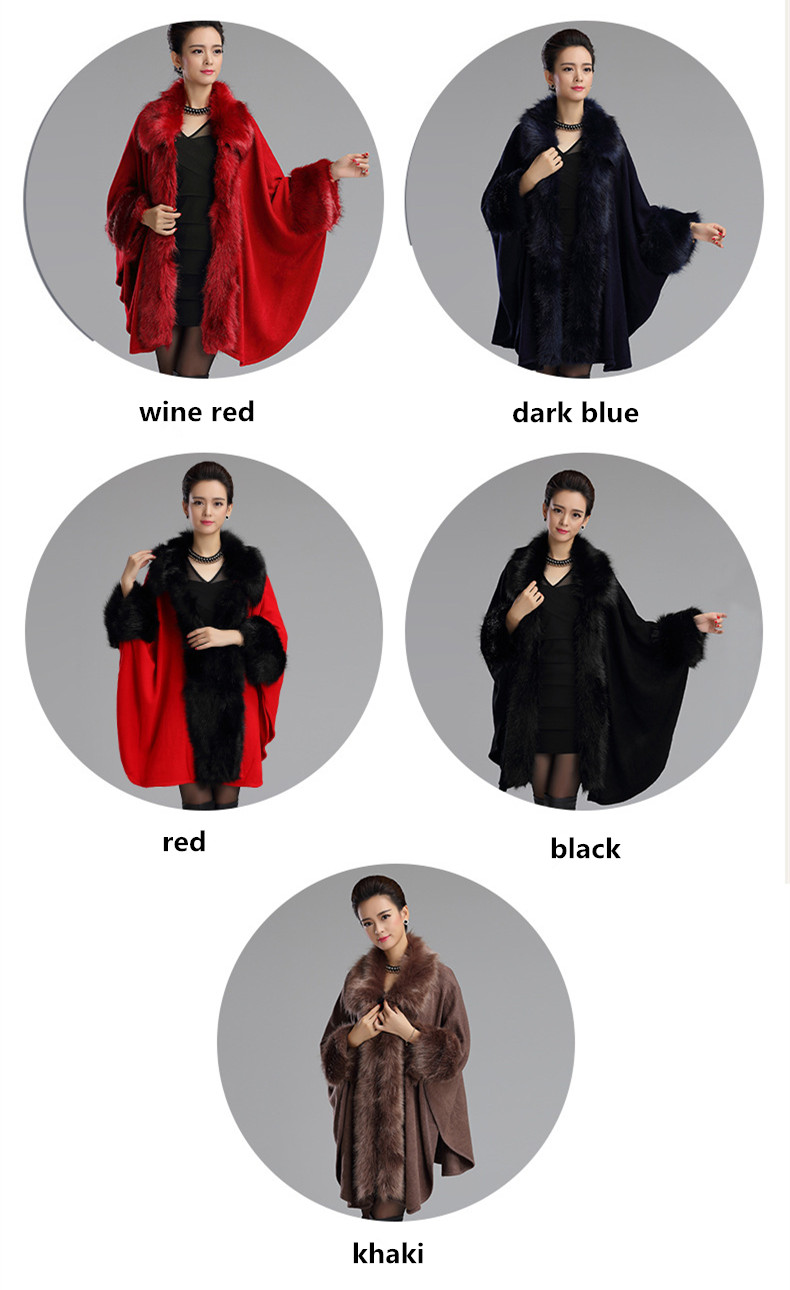 Autumn-Winter-Women39s-Long--Luxury--Cardigans-Fake-Fox-Fur-Collar-Cashmere-Sweaters-Shawl-Knitted-C-32750888997