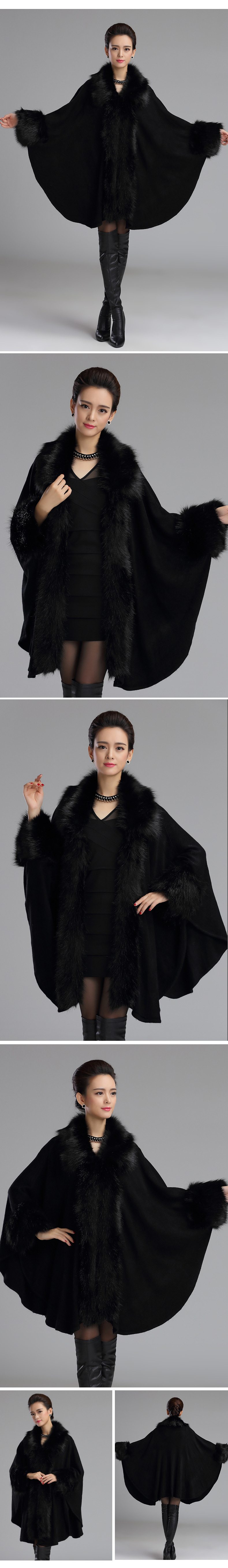 Autumn-Winter-Women39s-Long--Luxury--Cardigans-Fake-Fox-Fur-Collar-Cashmere-Sweaters-Shawl-Knitted-C-32750888997