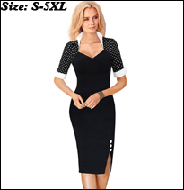 Autumn-Winter-Womens-Vintage-Stretch-Fitted-Casual-One-piece-Sheath-Shift-Wiggle-Business-Wear-To-Wo-32218690254