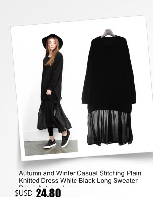 Autumn-and-Winter-Casual-Stitching-Plain-Knitted-Dress-White-Black-Long-Sweater-Dress-Autumn-Loose-32756784090