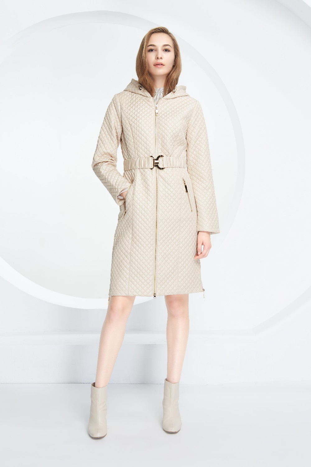 BASIC-EDITIONS-New-Women39s-Coat-Spring-Autumn-Thin-Cotton-Parkas-Slim-Hooded-Adjustable-Waist-High--32565764847