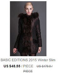 BASIC-EDITIONS-Winter-Black-Slim-Coat-Metallic-Silk-Fabric-Raccoon-Fur-Collar-Hooded-Jacket-1821-32224908867