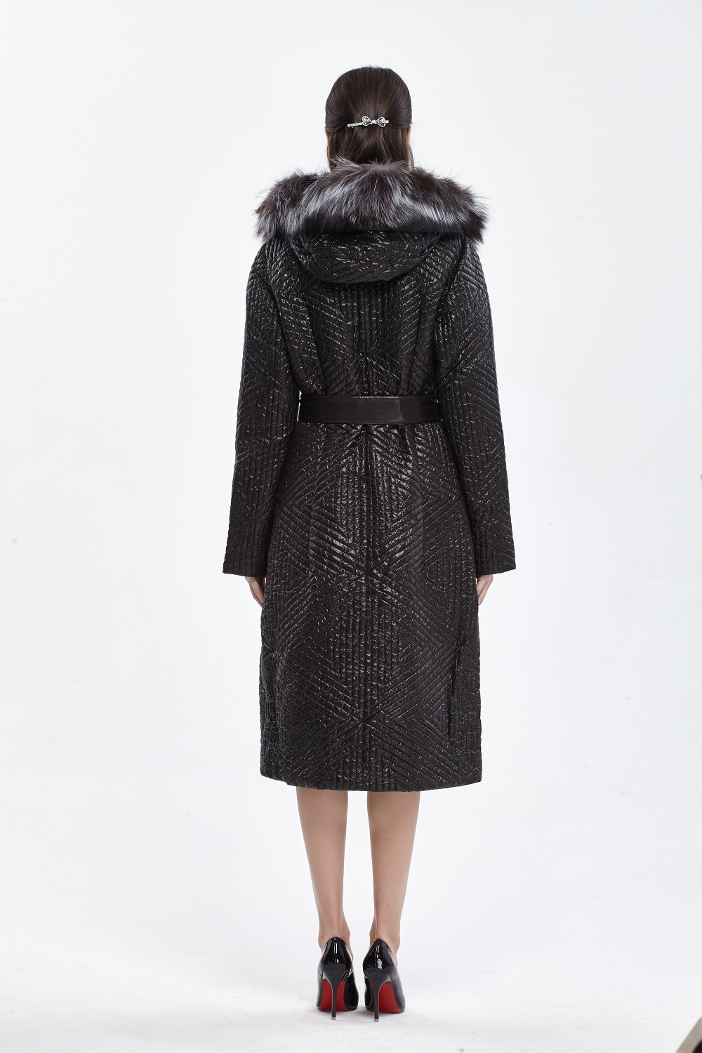 BASIC-EDITIONS-Winter-Slim-Fit-Cotton-Coat-Women39s-Hooded-Fox-Fur-Collar-3M-Thinsulate-Jackets-Warm-32241633623