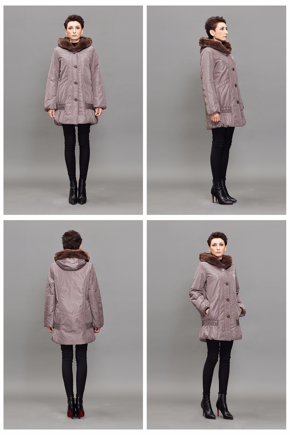 BASIC-EDITIONS-Women-Winter-Jackets-Thinsulate-Cotton-Long-Sleeve-Rex-Rabbit-Collar-Parka-Women-Hat--32552377690