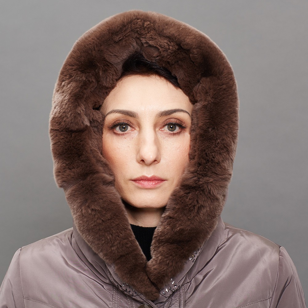 BASIC-EDITIONS-Women-Winter-Jackets-Thinsulate-Cotton-Long-Sleeve-Rex-Rabbit-Collar-Parka-Women-Hat--32552377690