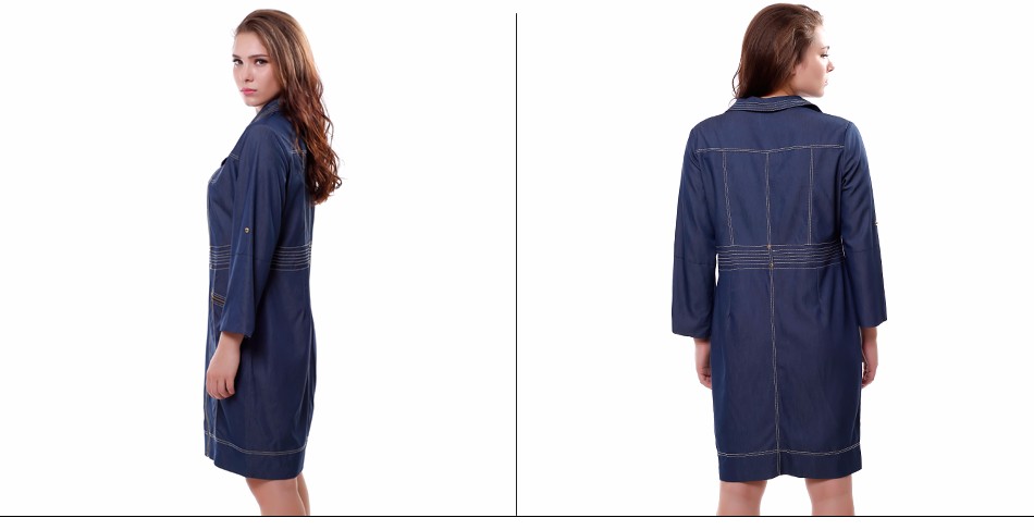 BFDADI-2016-Autumn-Women-Soft-thin-Denim-Dress-Casual-Metal-zipper-cardigan-Half-Roll-Sleeve-Elegant-32266654538