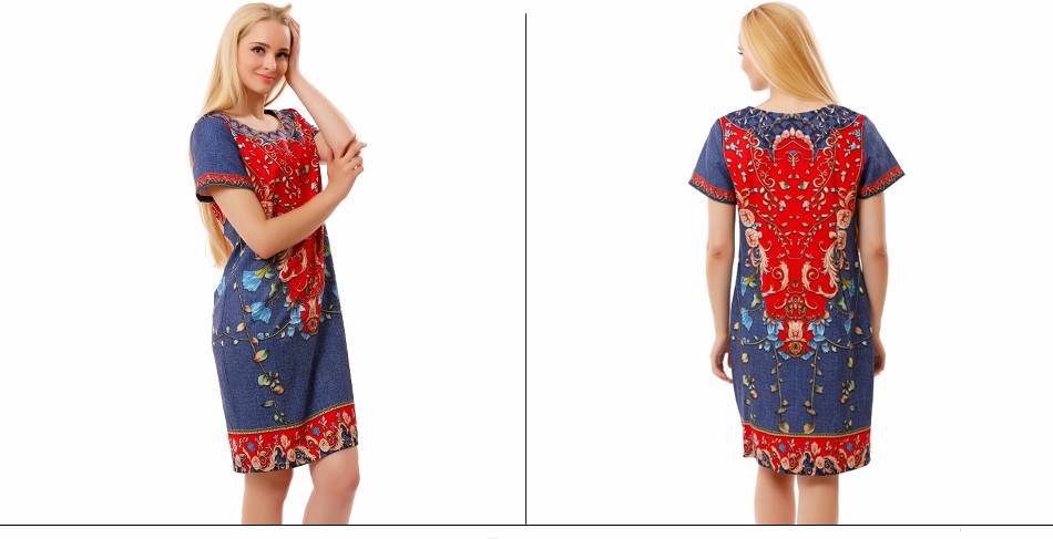 BFDADI-2016-Summer-Women-Casual-Sexy-Dress-Women-Retro-pattern-round-neck-short-sleeve-Dresses-Big-s-32753324191