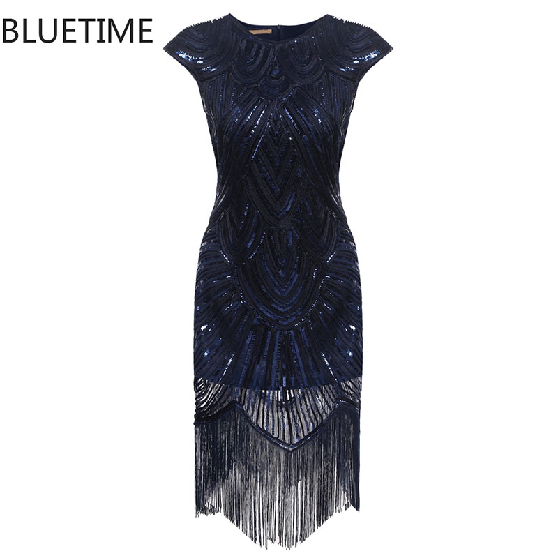 BLUETIME-Great-Gatsby-Dress-women-Tassel-Sequined-Blue-Party-Dresses-Ladies-Summer-Sexy-Bodycon-1920-32790124984