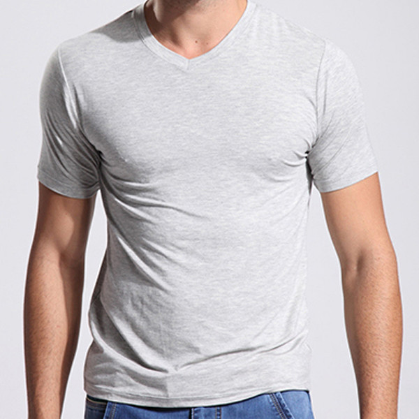 Bamboo-Fiber-Anti-sweat-smell-T-shirt-Summer-Breathable-High-quality-Men-Solid-V-Neck-Loose-Short-Sl-1932238028