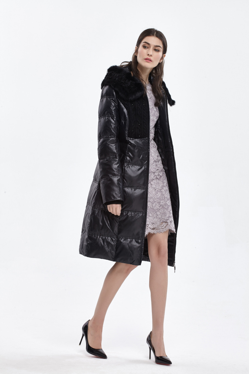 Basic-Editions-Winter-Long-Duck-Down-Mink-Fur-Knitted-Top-Parka-Jacket---DY12007---32242208568