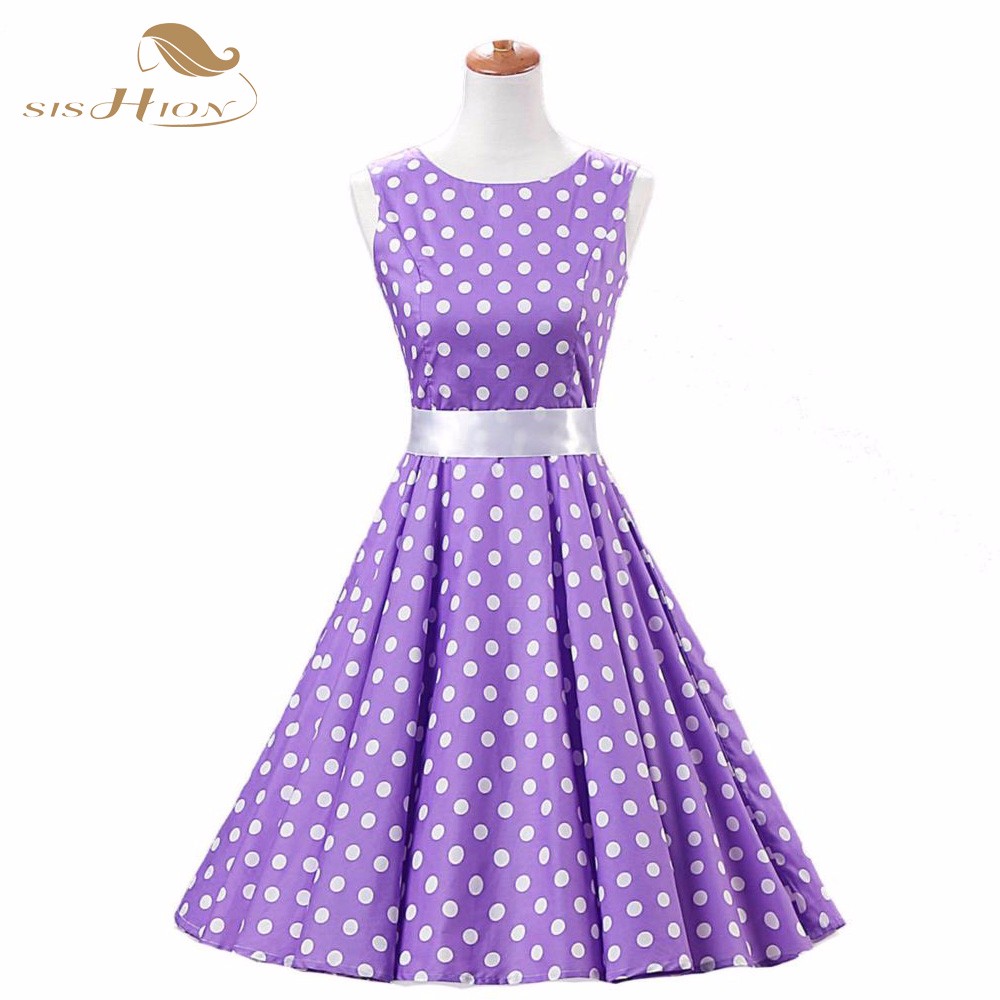 Beautiful-Tunic-Vestidos-Lilac-Black-White-Summer-Plus-Size-Women-Clothing-Swing-Polka-Dot-Elegant-5-32611429487