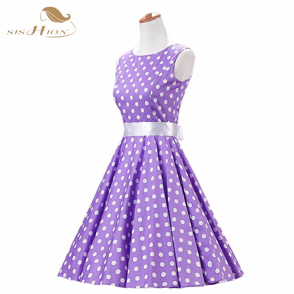 Beautiful-Tunic-Vestidos-Lilac-Black-White-Summer-Plus-Size-Women-Clothing-Swing-Polka-Dot-Elegant-5-32611429487