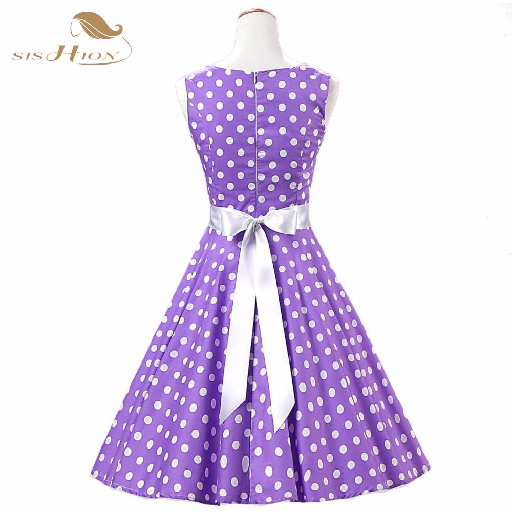 Beautiful-Tunic-Vestidos-Lilac-Black-White-Summer-Plus-Size-Women-Clothing-Swing-Polka-Dot-Elegant-5-32611429487