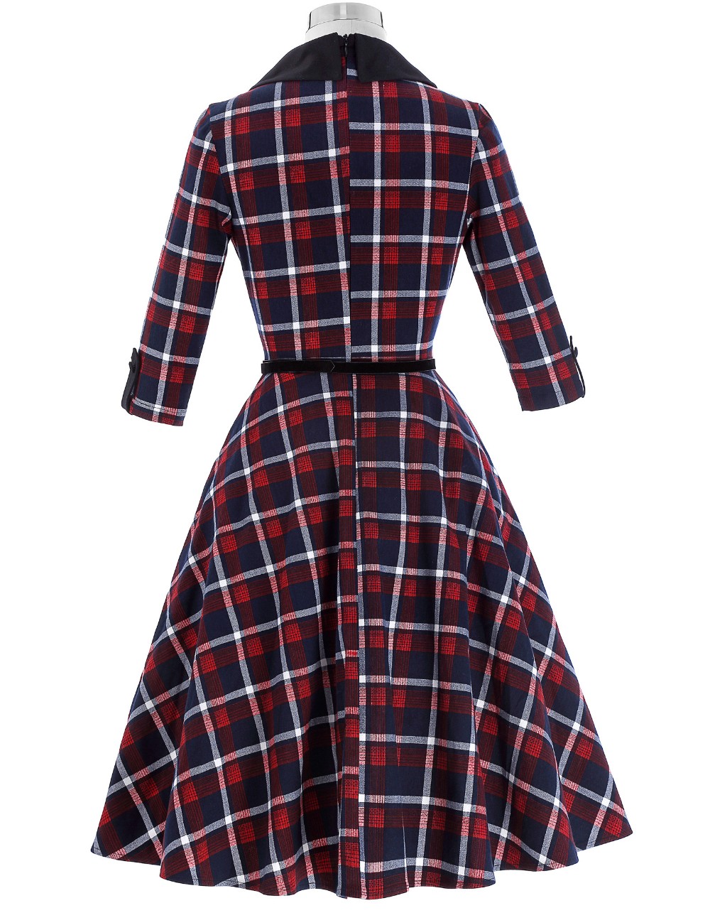 Belle-Poque-Autumn-Plaid-Dress-34-Sleeve-Lapel-Grid-Pattern-Tunic-Women-Plus-size-Clothing-Casual-Pi-32786164681