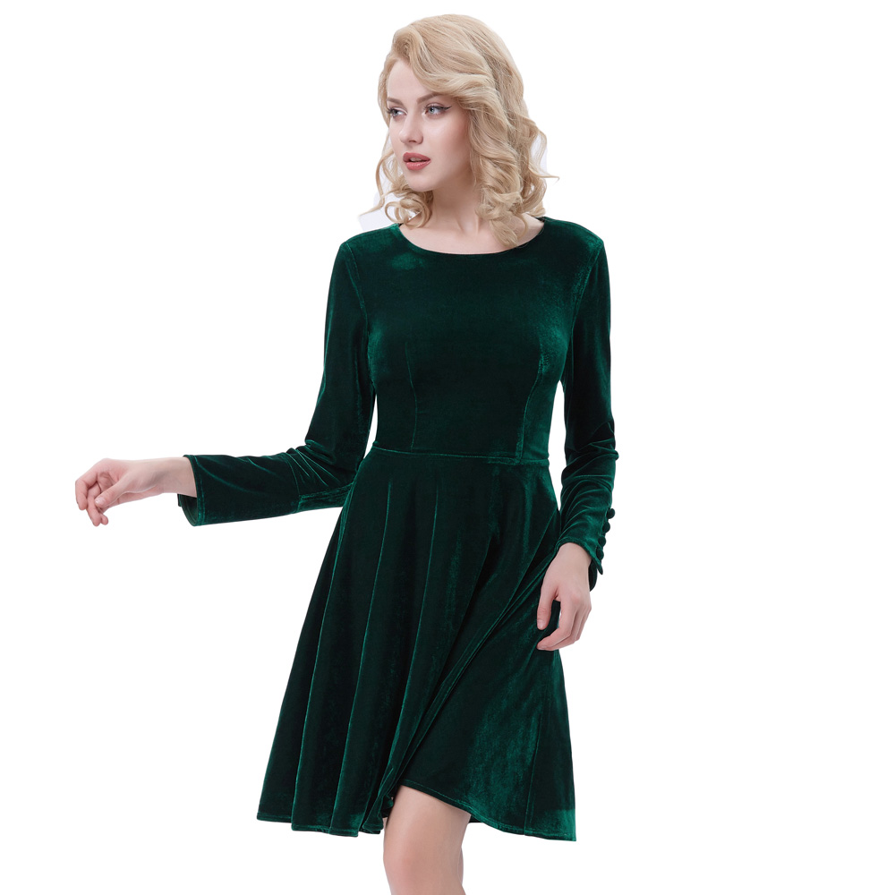 Belle-Poque-Velvet-Dress-Winter-Long-Sleeve-Plus-Size-O-Neck-Green-Tunic-Elegant-Clothes-Casual-Vint-32729535758