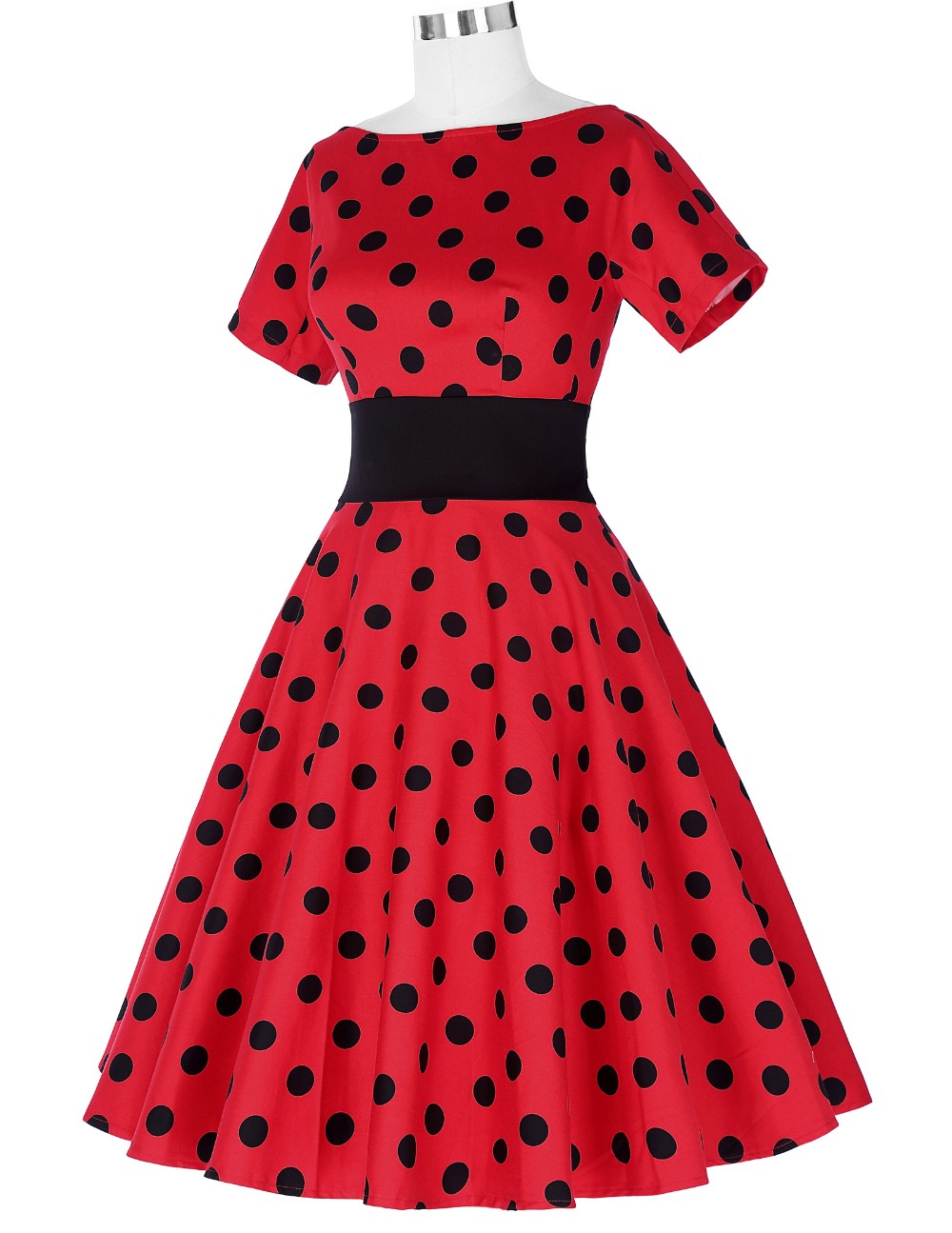 Belle-Poque-Vintage-Polka-Dot-Dress-Short-Sleeve-O-Neck-Plus-Size-Wear-Female-robe-Vintage-50s-Retro-32764004765