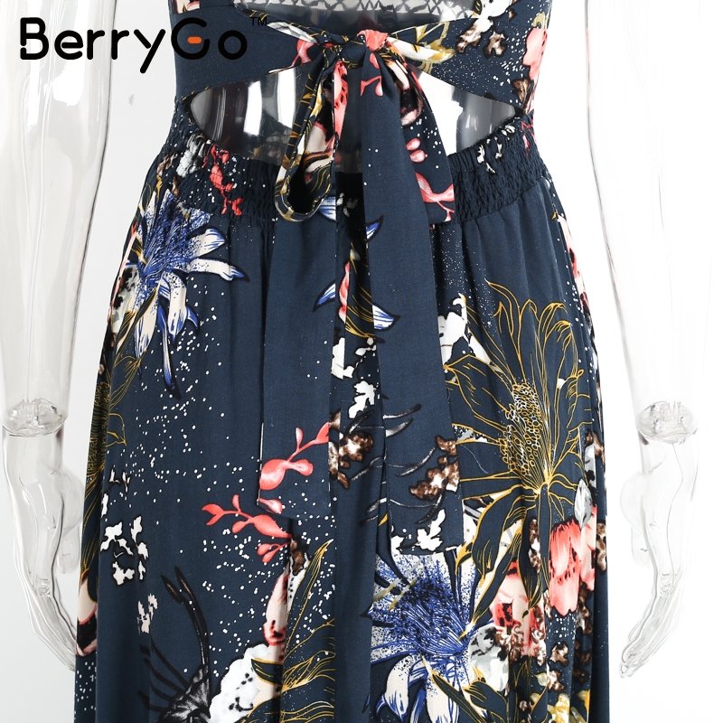 BerryGo-Halter-floral-long-dress-Women-Christmas-chic-backless-evening-party-maxi-dress-Hollow-out-s-32778697527