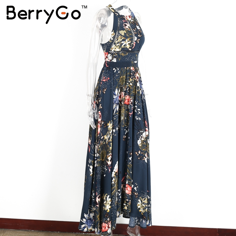 BerryGo-Halter-floral-long-dress-Women-Christmas-chic-backless-evening-party-maxi-dress-Hollow-out-s-32778697527