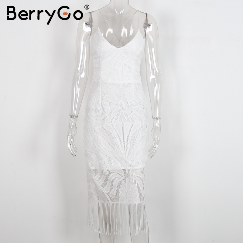 BerryGo-White-lace-dress-new-year-Backless-V-neck-beach-summer-dress-women-Hollow-out-black-sexy-par-32790497607