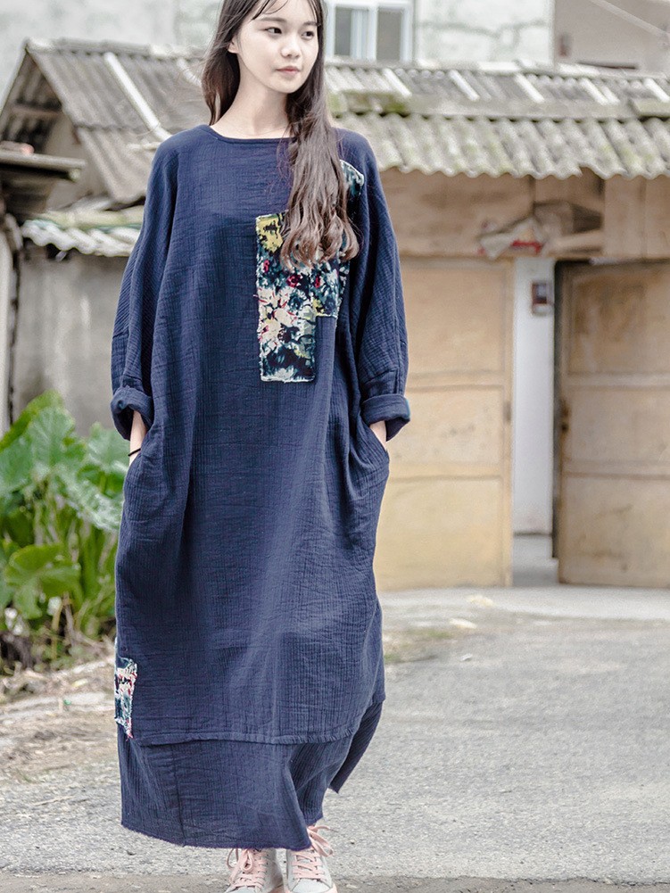 Blue-Patchwork-Linen-Dress-Cotton-Plus-size-Women-Long-Dress-Japan-Brief-Loose-Casual-Autumn-Vestido-32759159470