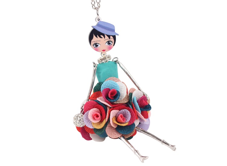 Bonsny-Statement-Flower-Doll-Necklace-Dress-Handmade-French-Doll-Pendant-2016-News-Alloy-Girl-Women--32687154178