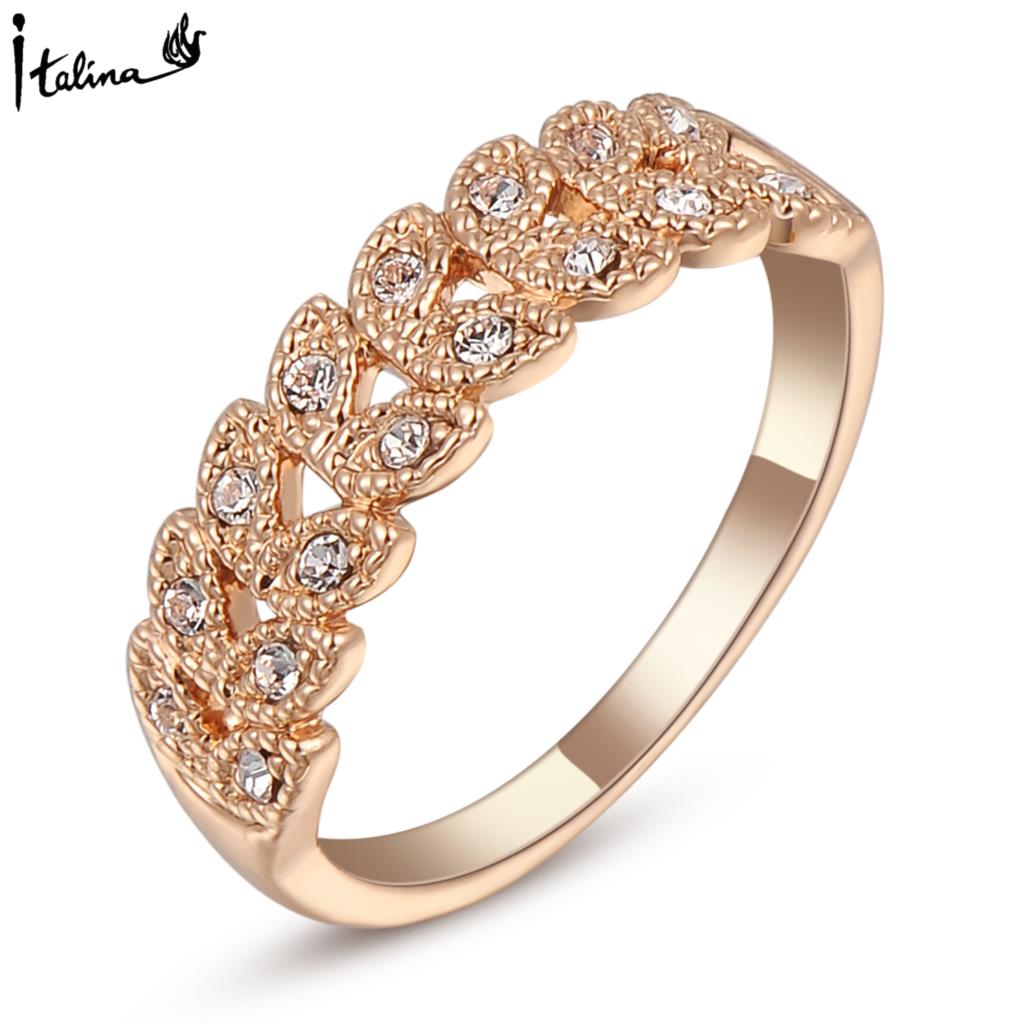 Brand-TracysWing-Rings-for-women-Genuine-Austrian-Crystal-18KRGP-Rose-Gold-Color-Vintage-Rings--New--1569467965